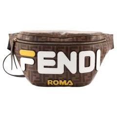 Fendi Mania Logo Waist Bag Zucca Coated Canvas