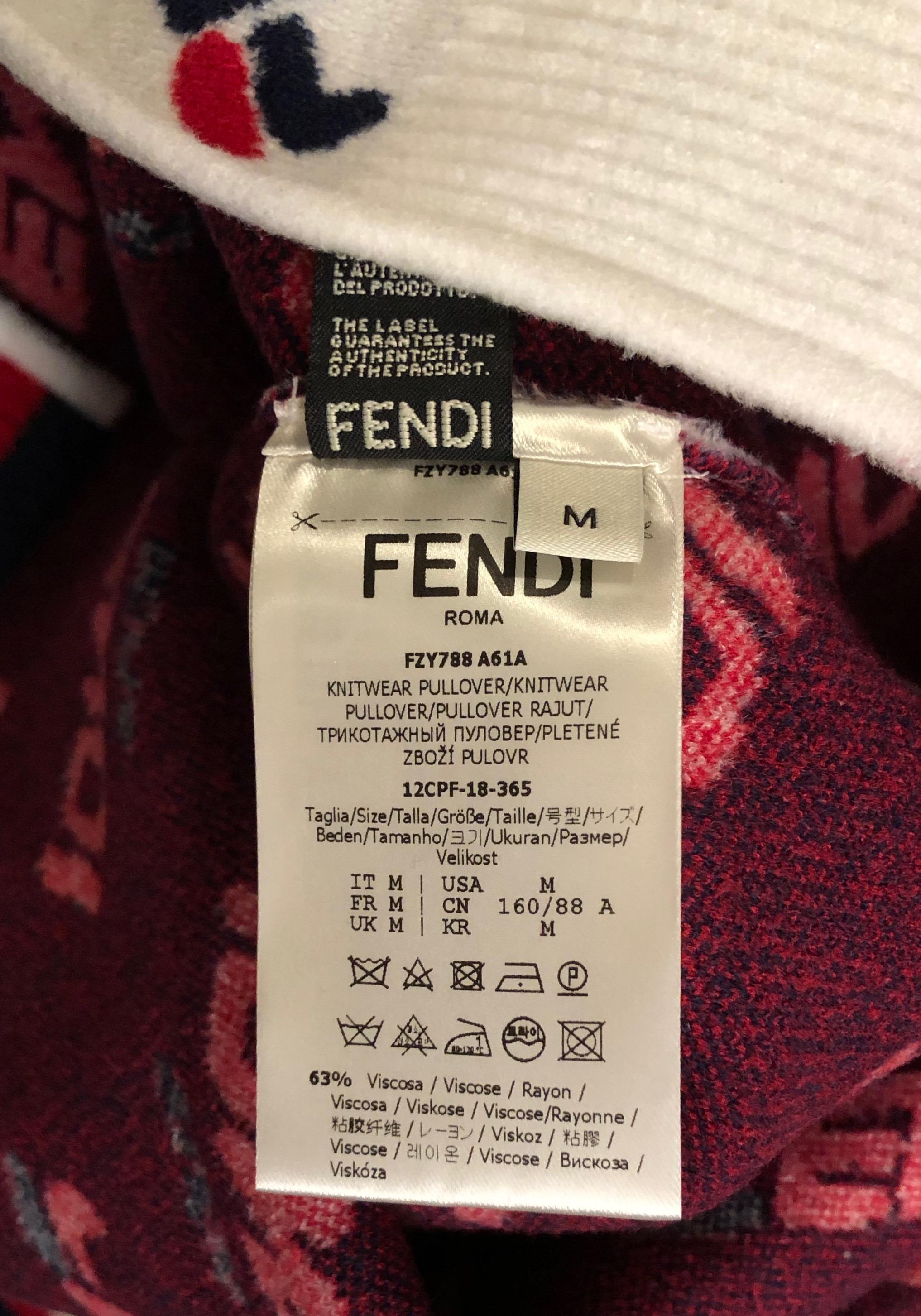 Fendi Mania Oversized Sweater In Excellent Condition In Geneva, CH