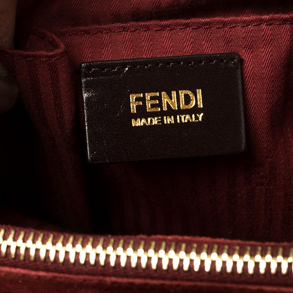 Fendi Maroon Leather Medium 2Jours Tote 1