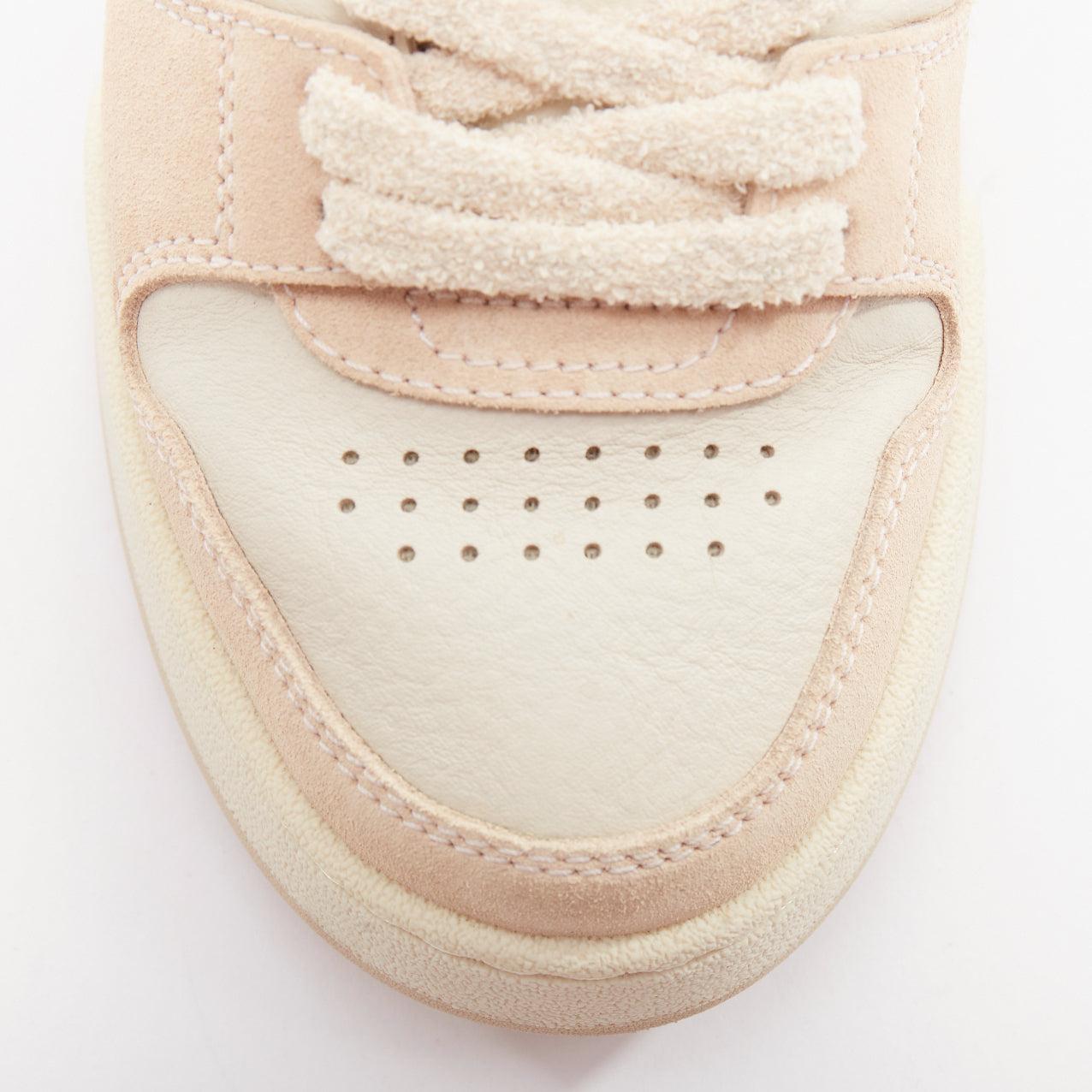 FENDI Match Low beige rosa cuero logo FF zapatillas planas gruesas EU35 en venta 1