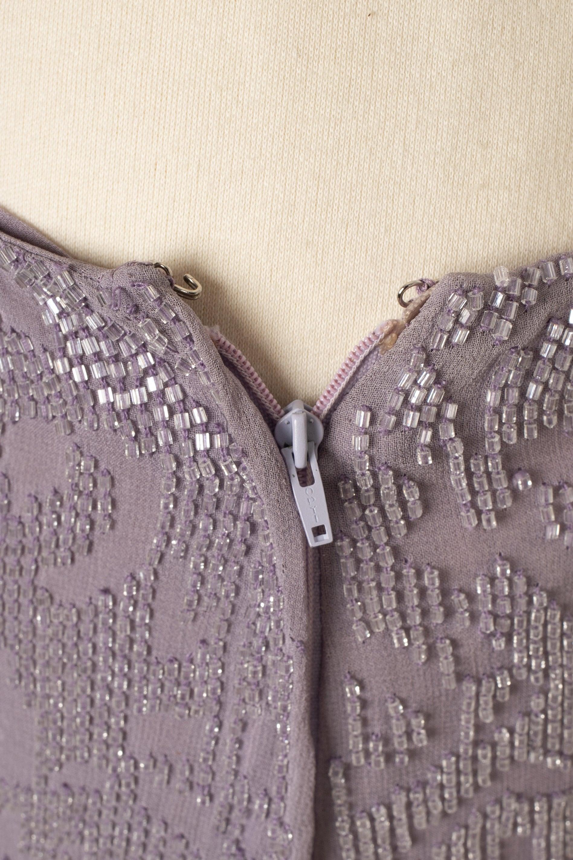Fendi Mauve Silk Muslin Set of Top and Skirt For Sale 6