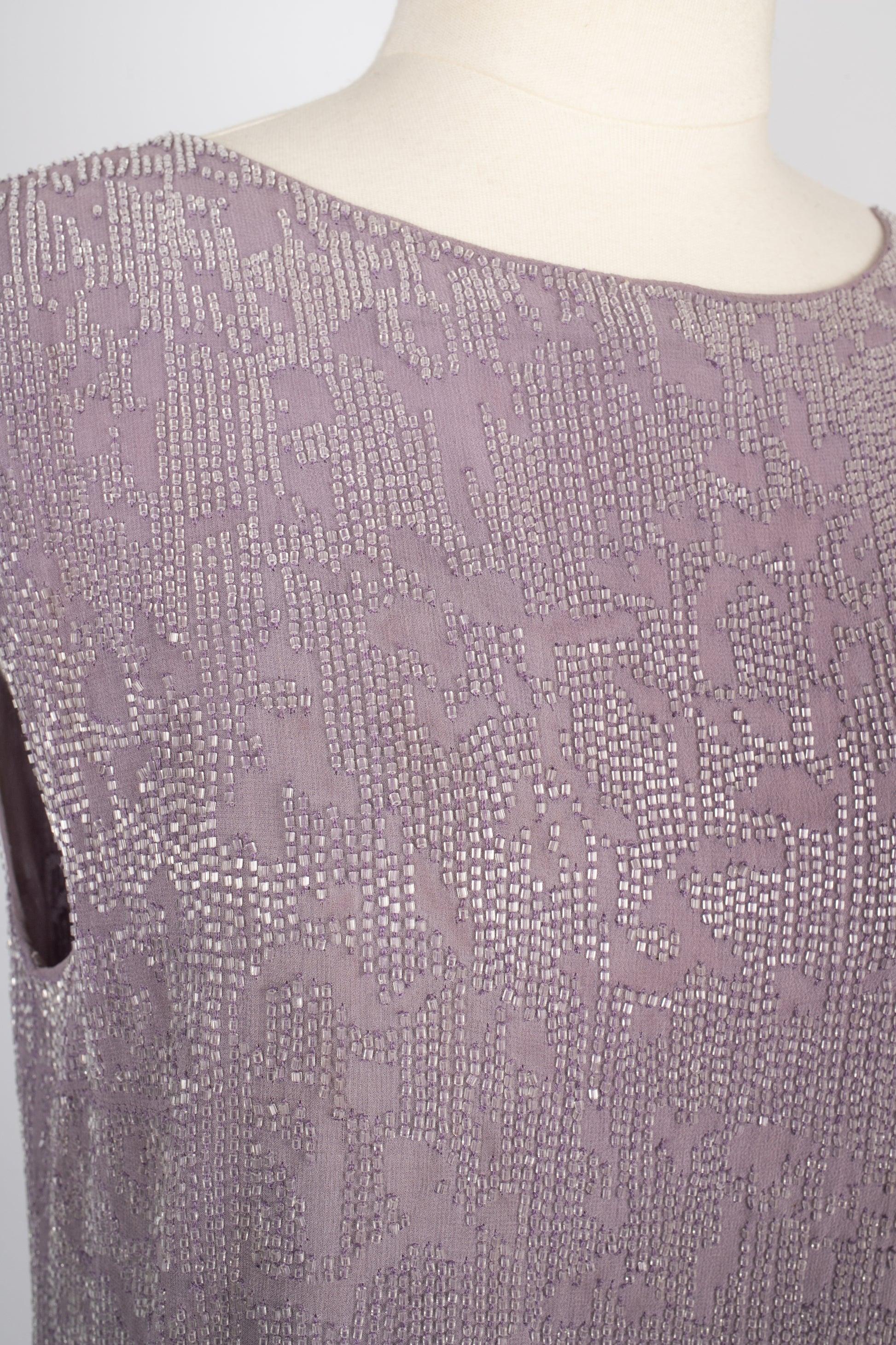 Fendi Mauve Silk Muslin Set of Top and Skirt For Sale 2