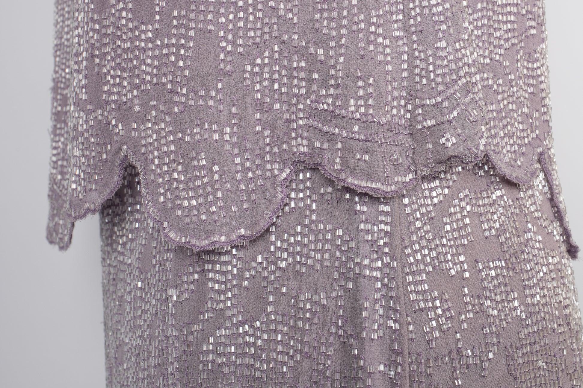 Fendi Mauve Silk Muslin Set of Top and Skirt For Sale 4