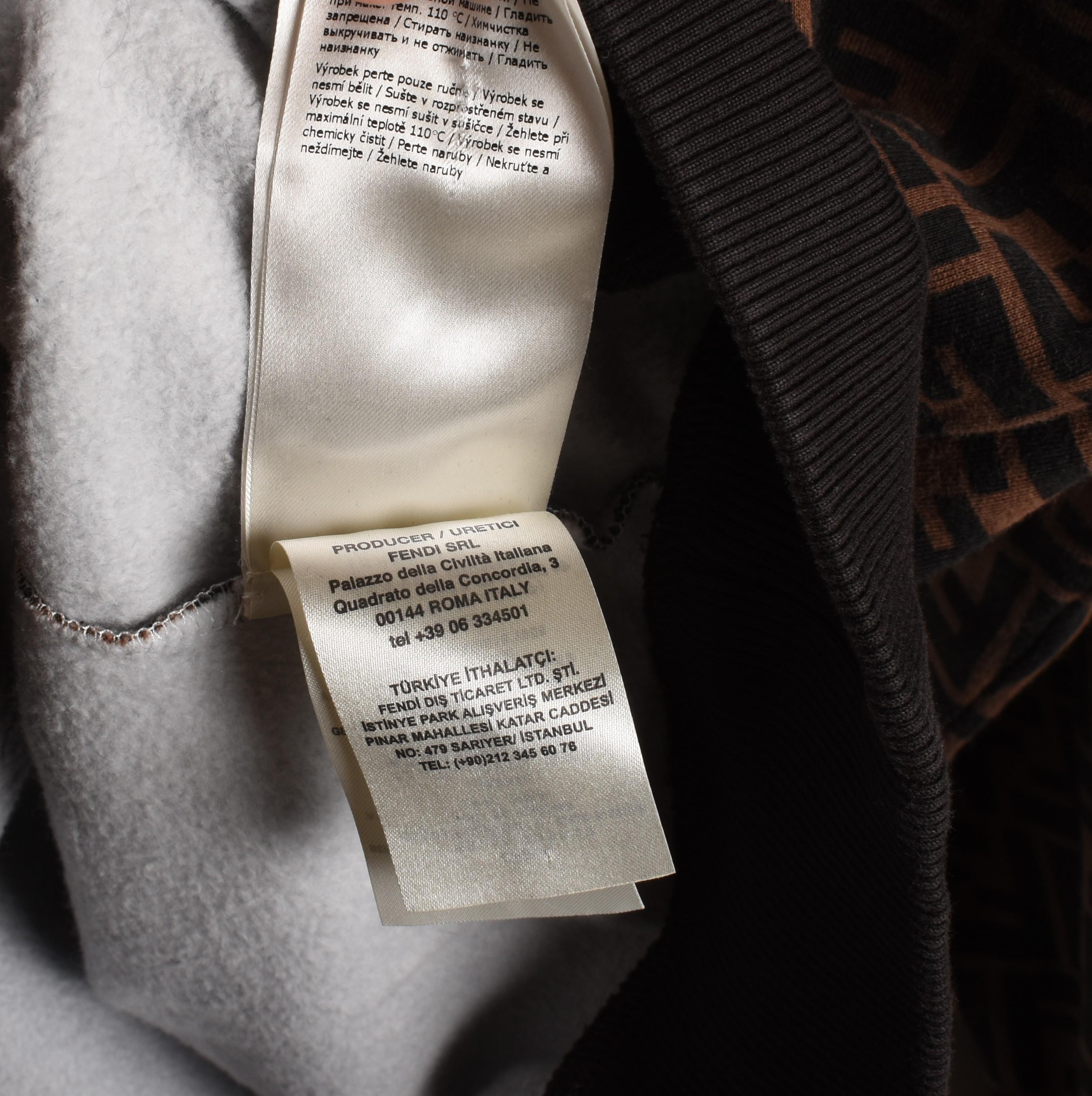 Fendi Men Hoodie Jumper FF Monogram Size XXL, S14566 For Sale 3