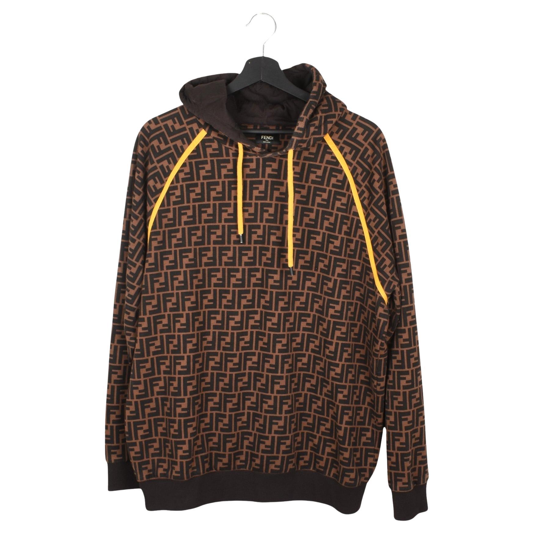 Fendi Men Hoodie Jumper FF Monogram Size XXL, S14566 For Sale