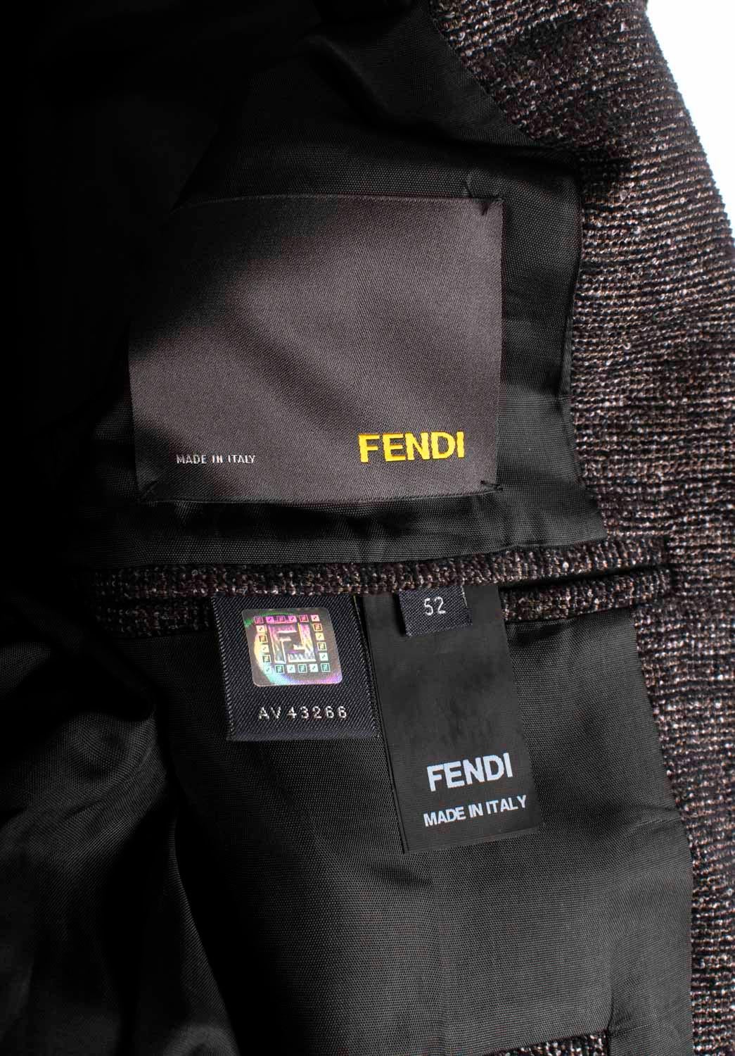 Fendi Chaqueta Blazer Casual Hombre Talla IT52/Grande en venta 2
