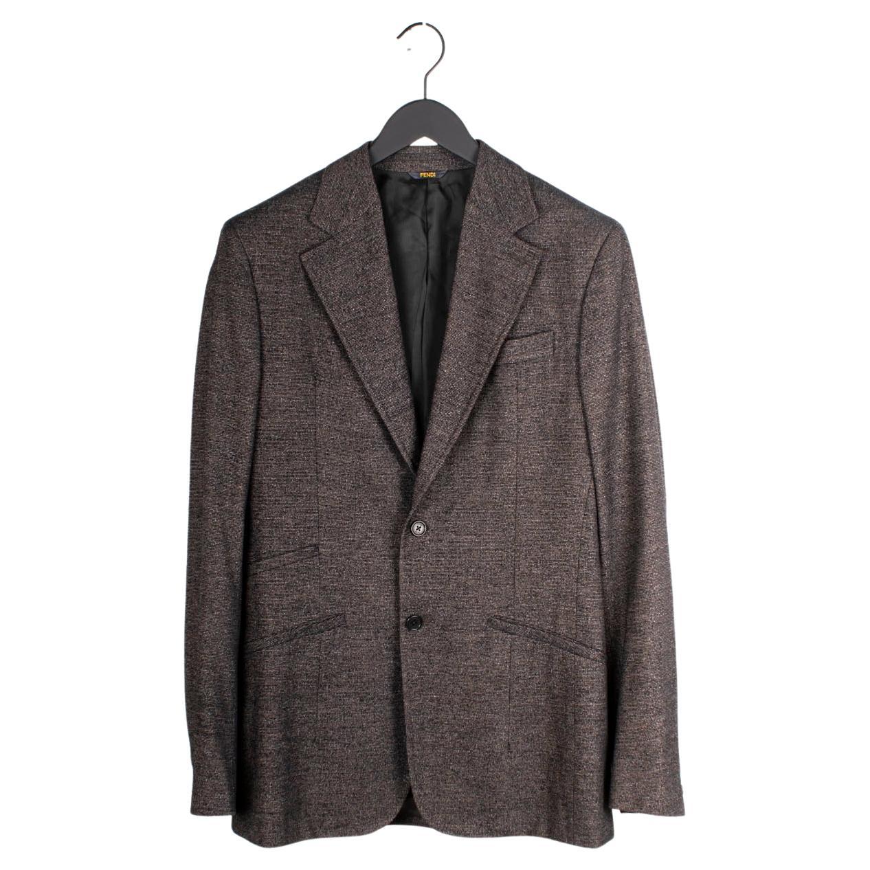 Fendi Chaqueta Blazer Casual Hombre Talla IT52/Grande en venta
