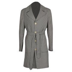 Fendi Men
s Belted Houndstooth Woven Coat It 50 Uk/us Chest 40
