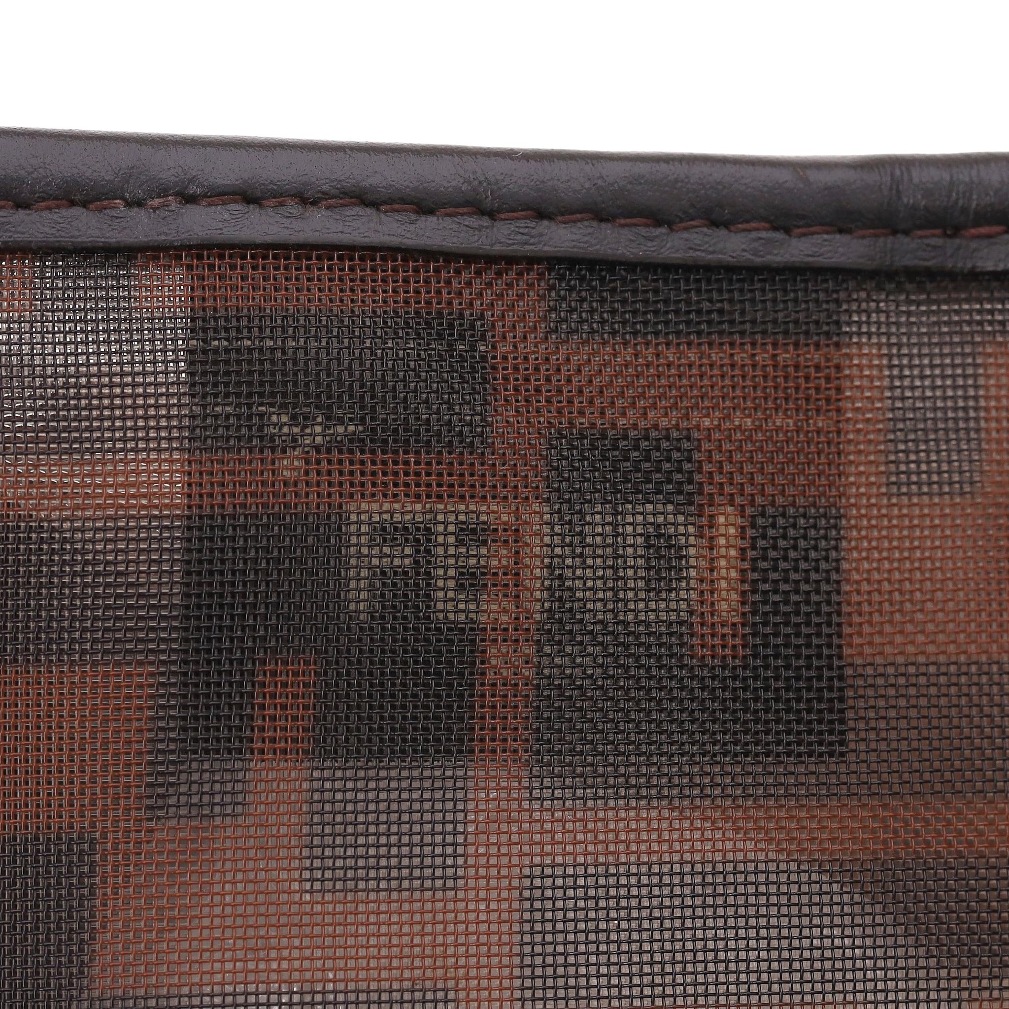 Fendi Mesh Vitello Century 'FF' Monogram 1974 Kan Shoulder Bag en vente 7
