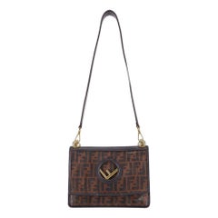 Fendi Mesh Vitello Century 'FF' Monogram 1974 Kan Shoulder Bag