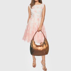 Fendi Metallic Bronze Holographic Fortuny Leather Spy Hobo