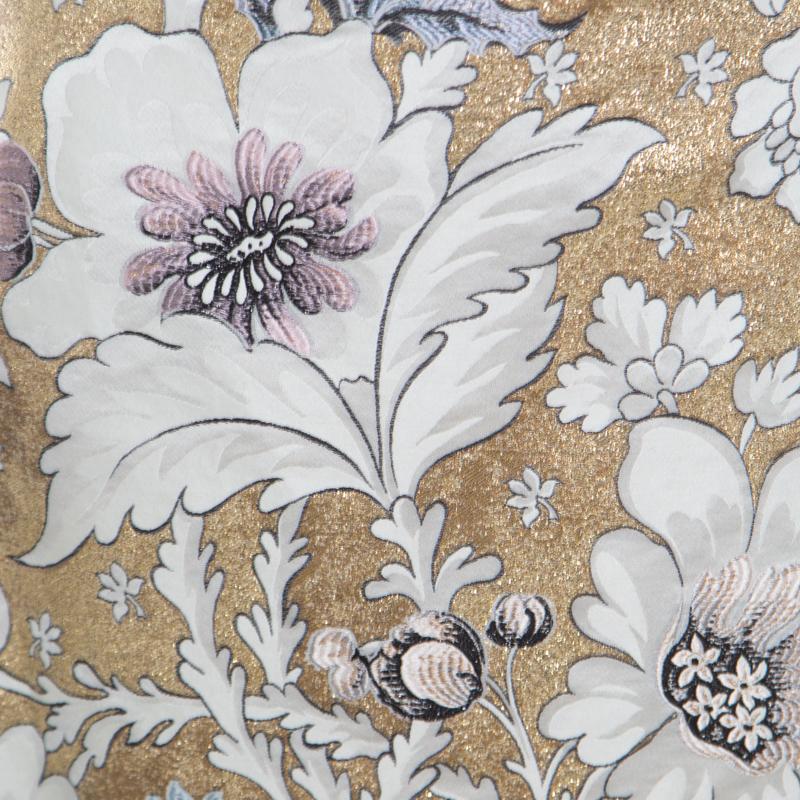 Women's Fendi Metallic Floral Jacquard Tie Detail Apron Skirt S