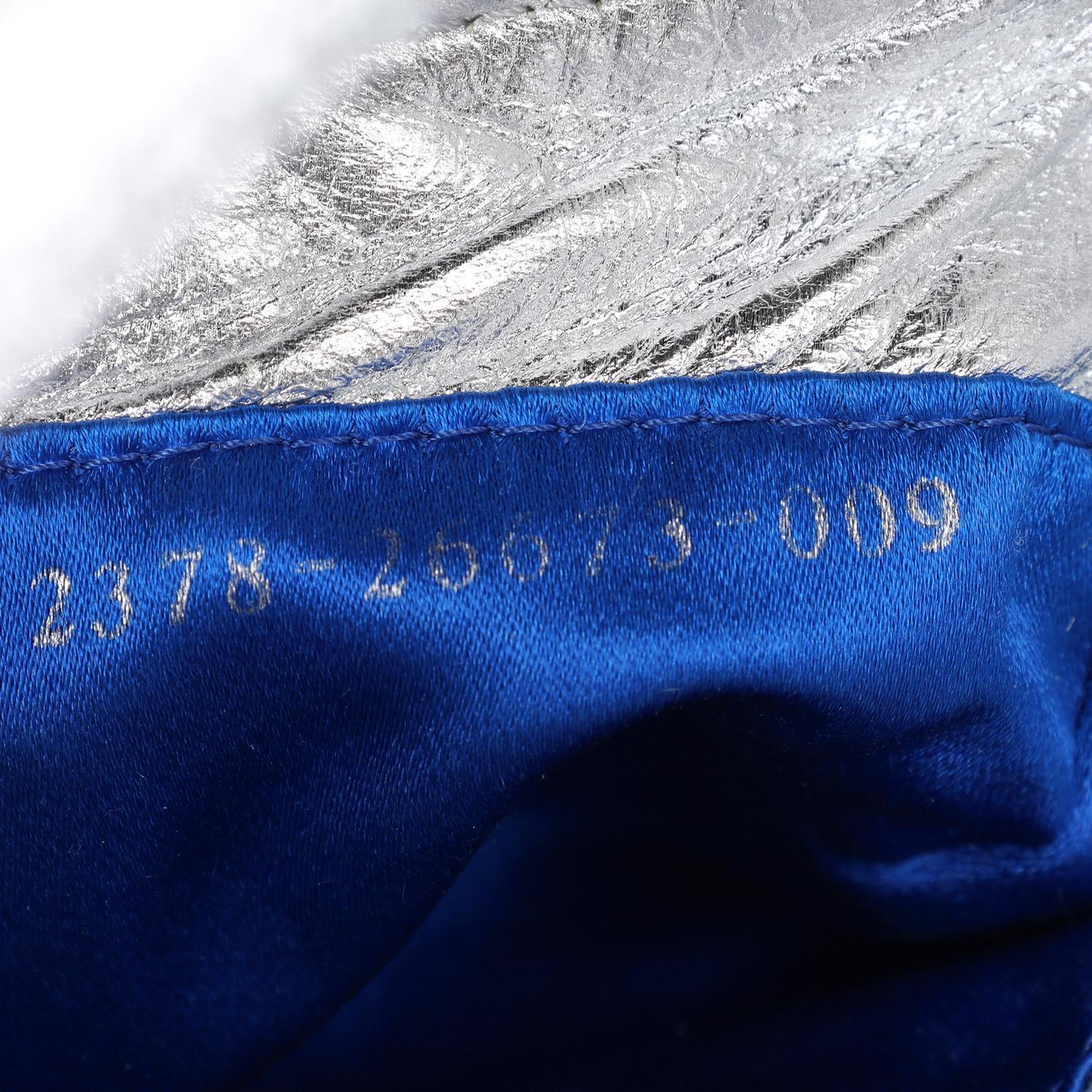 Fendi Metallic Mini Croissant Bag A. Silver in vendita 7