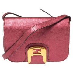 Fendi Metallic Pink Leather Chameleon Crossbody Bag