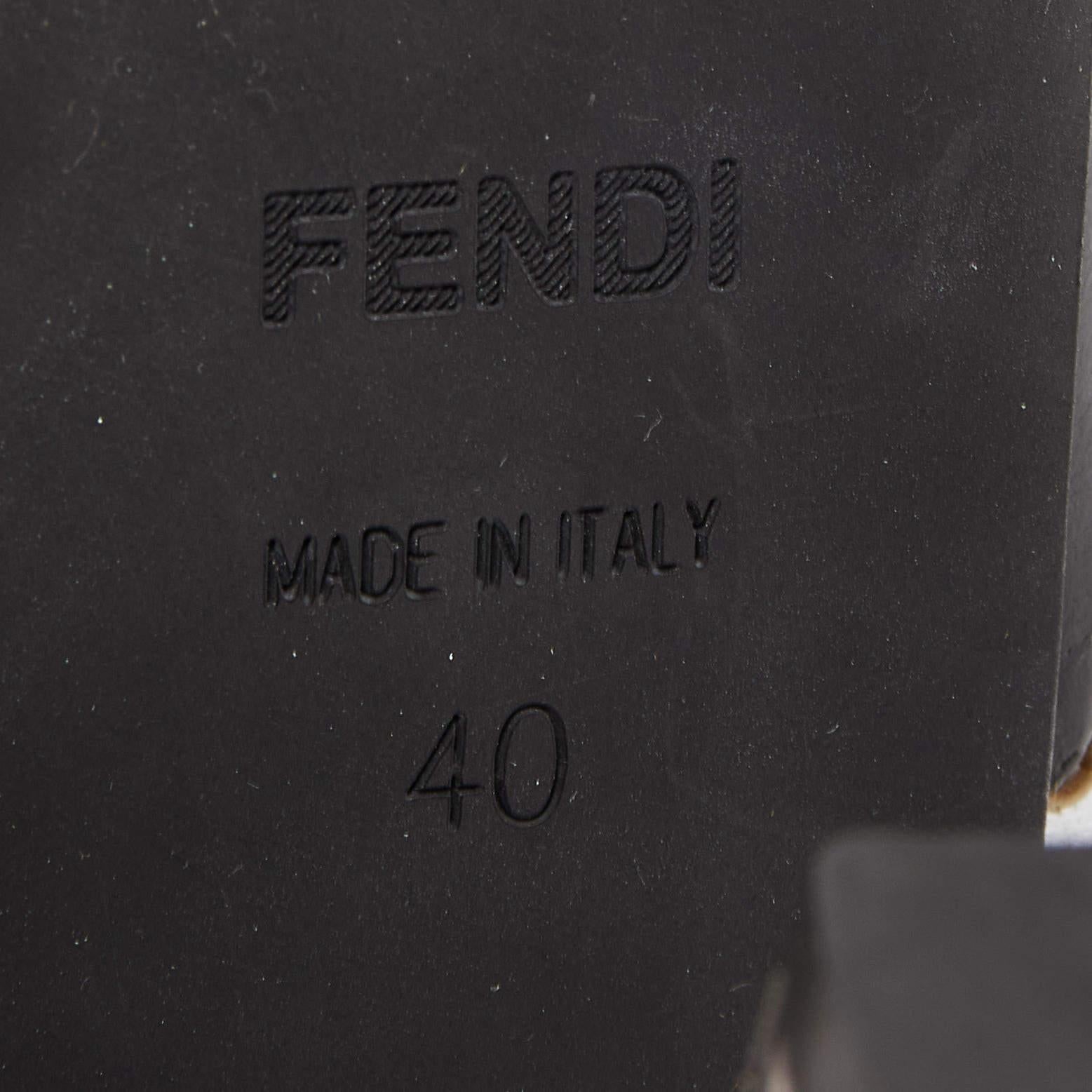 Women's Fendi Metallic Silver Laser Leather T-Strap Peep Toe Platform Sandals Size 40