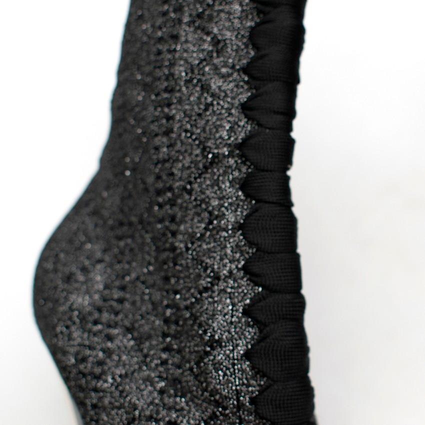 Fendi Metallic Stretch-knit Sock Boots US 8.5 2