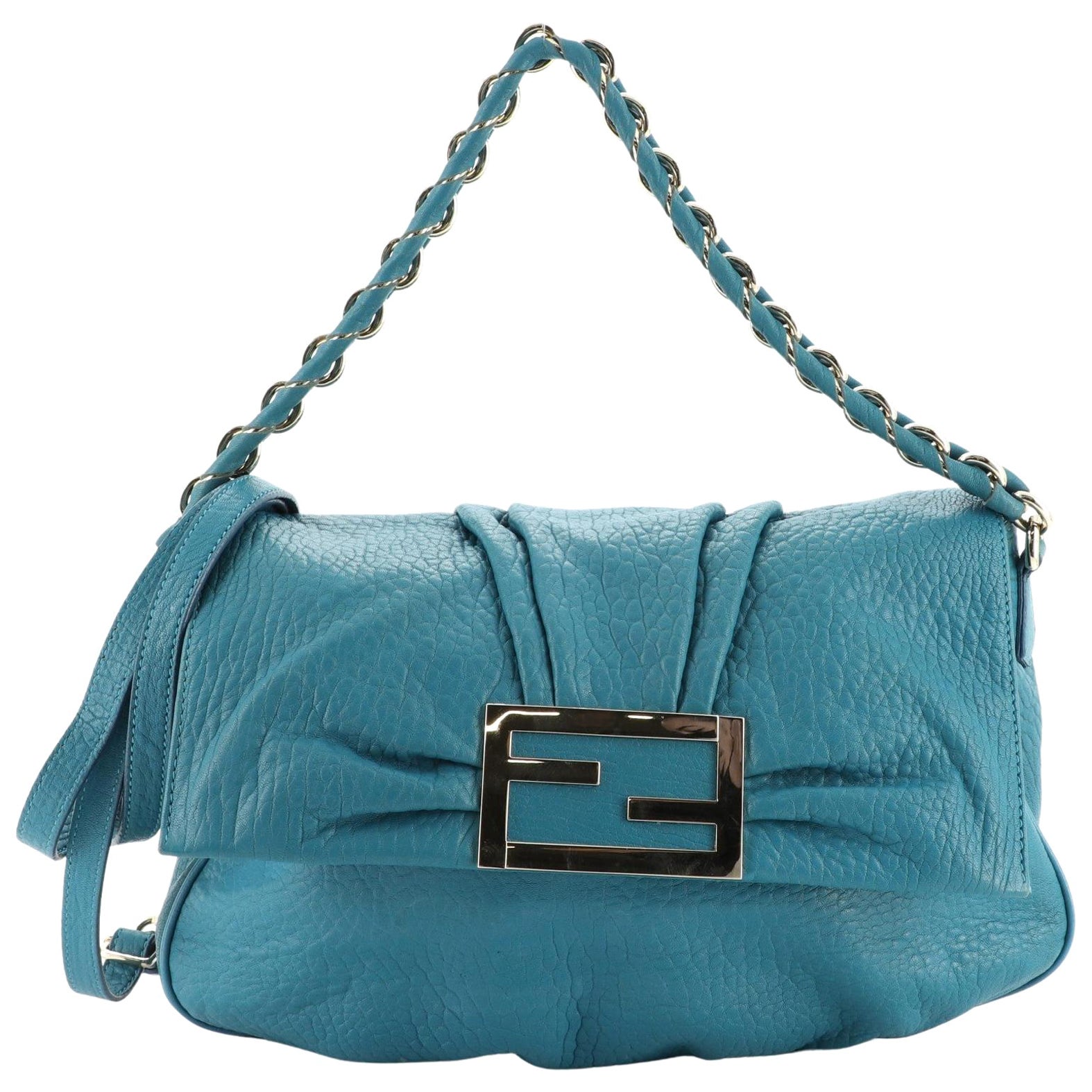 Fendi Mia Flap Bag Leather