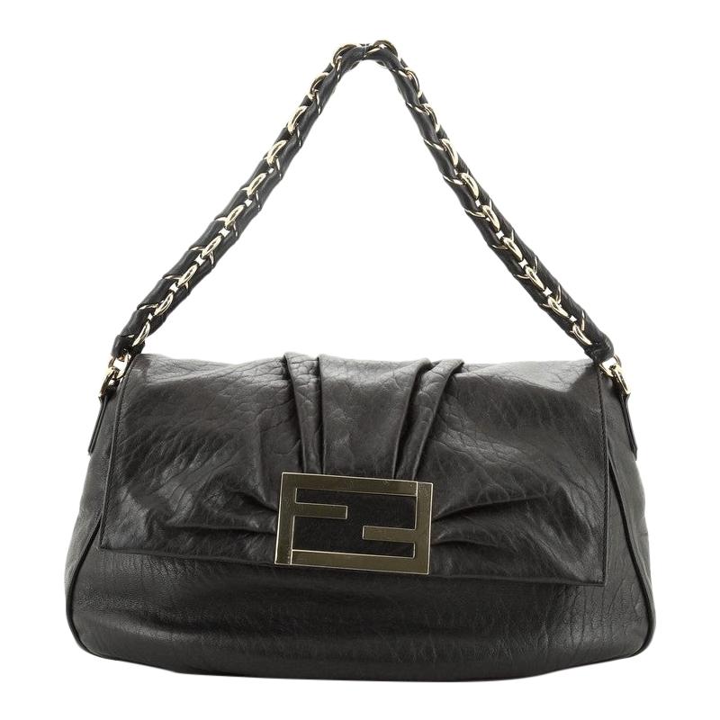 Fendi Mia Flap Bag Leather