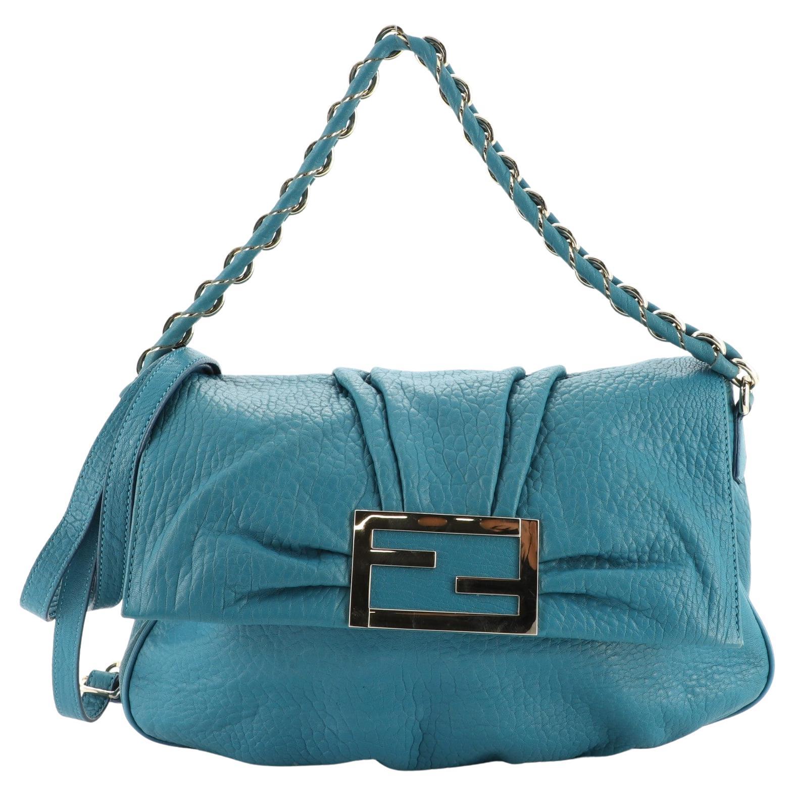 Fendi Mia Flap Bag Leather