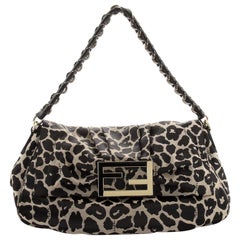 Fendi Mia Flap Bag Printed Fabric