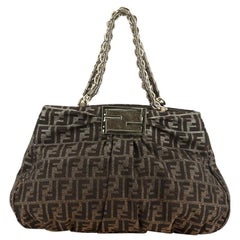 Fendi Mia Tote Metallic Zucca Canvas Large