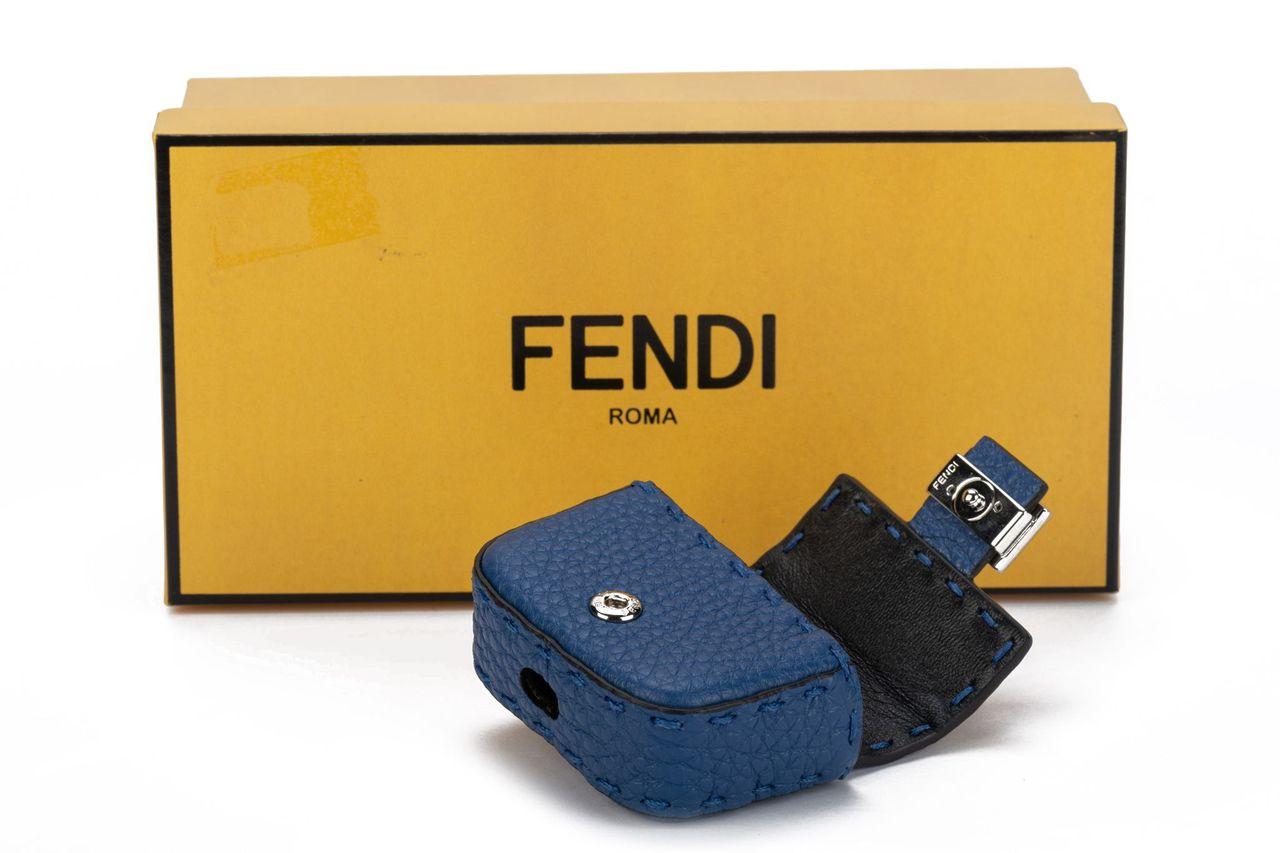 Fendi Micro Baguette Air Pods Case Blue For Sale 1