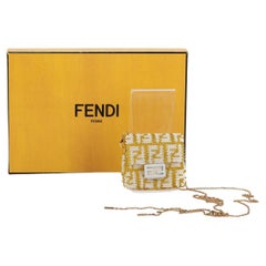 Fendi Micro Baguette Logo Gold NIB