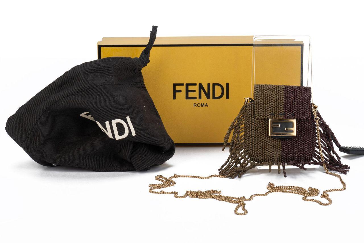 Fendi Micro Baguette With Fringes NIB For Sale 5