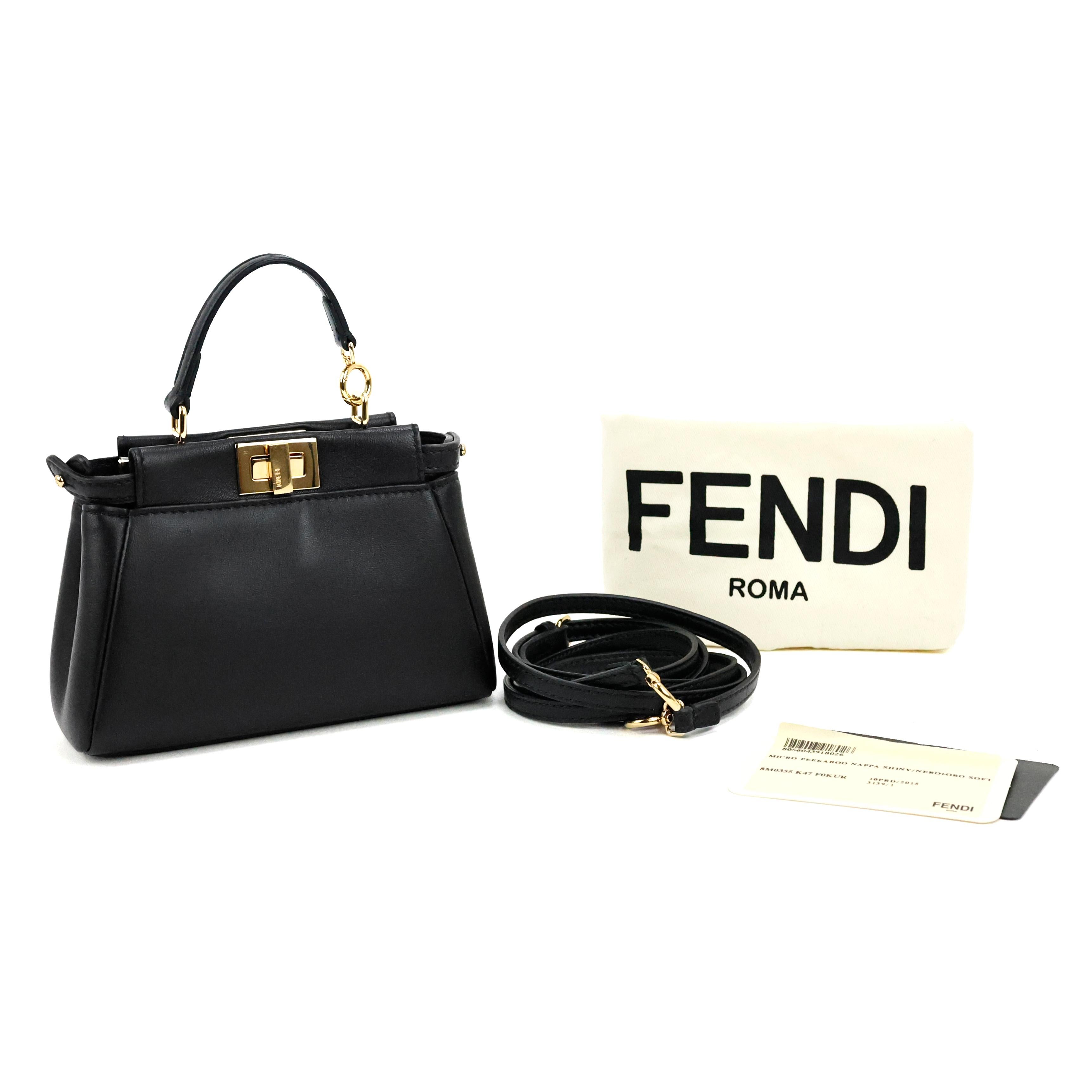 Fendi Micro Peekaboo In Excellent Condition For Sale In Bressanone, IT