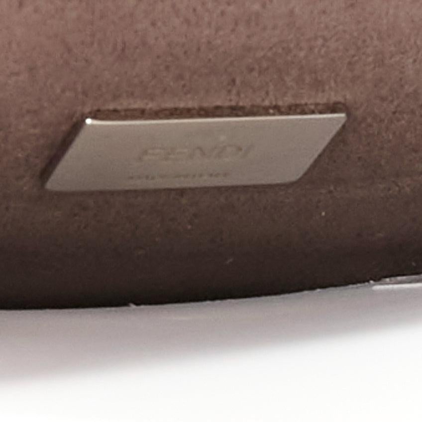 FENDI Micro Peekaboo purple leather turnlock mini crossbody satchel bag For Sale 4