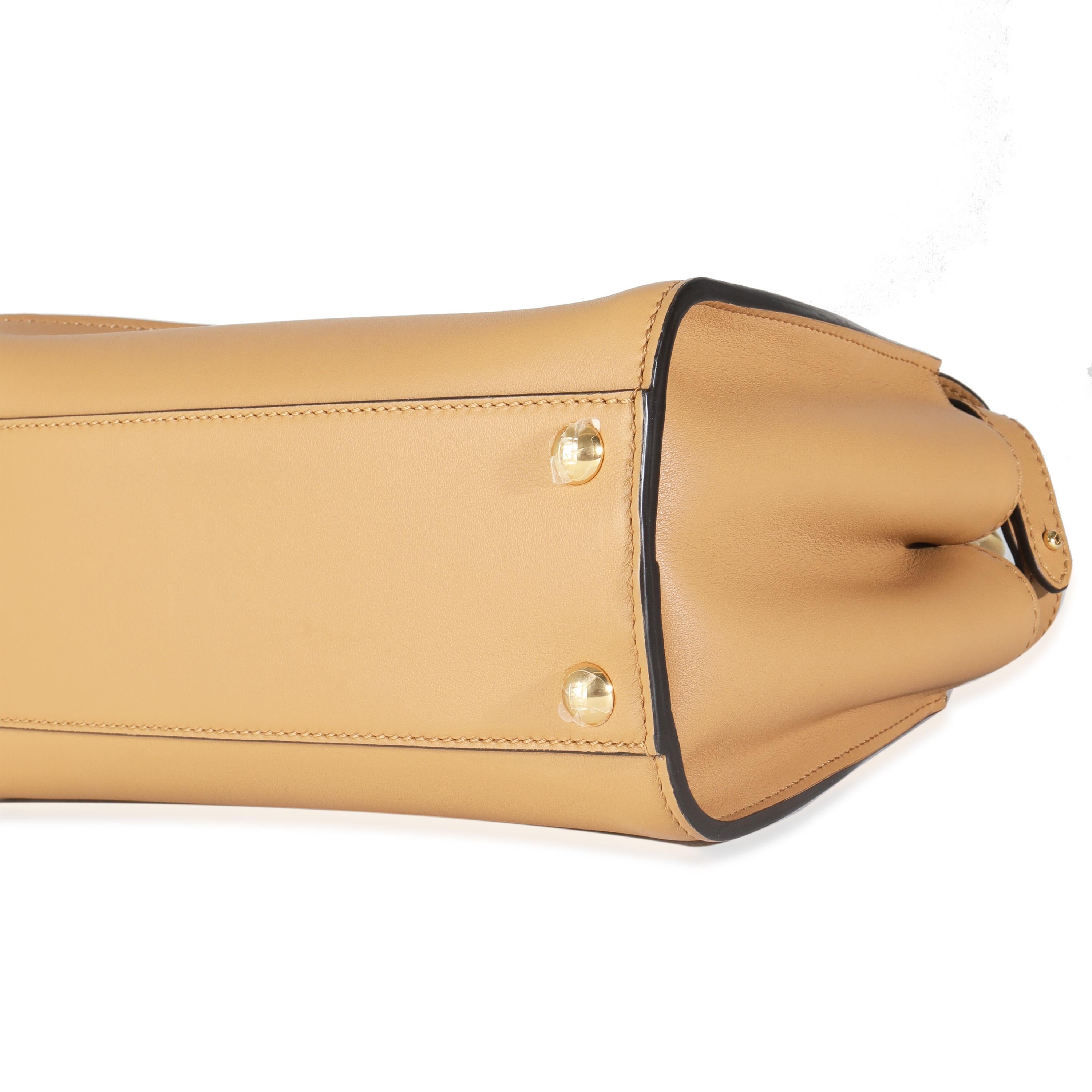 Fendi Miele Scuro Nappa Petite Peekaboo I SEE U Satchel In condizioni ottime in vendita a New York, NY
