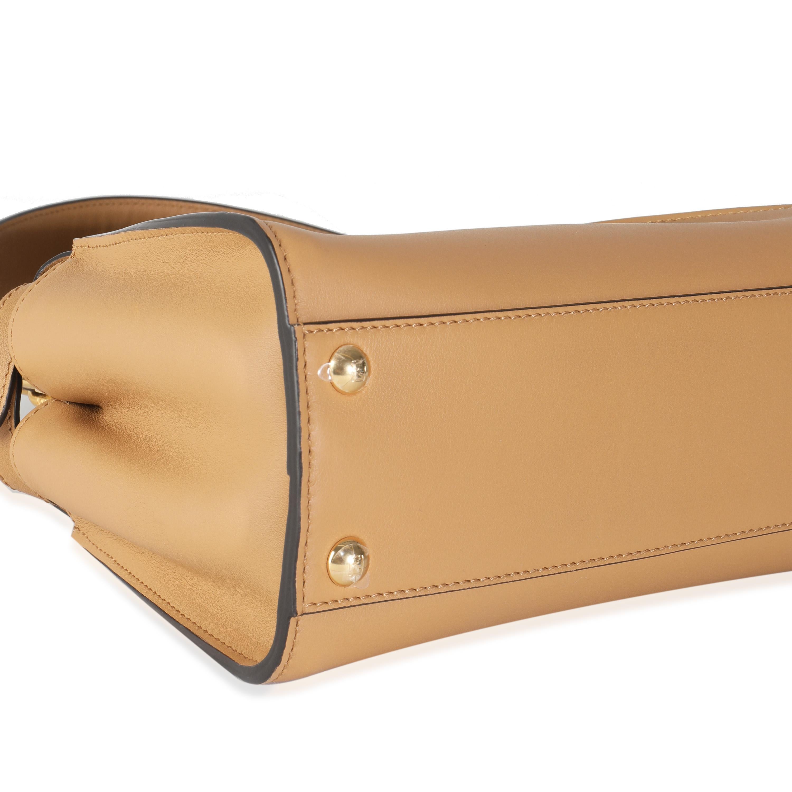Fendi Miele Scuro Nappa Petite Peekaboo I SEE U Satchel in vendita 1