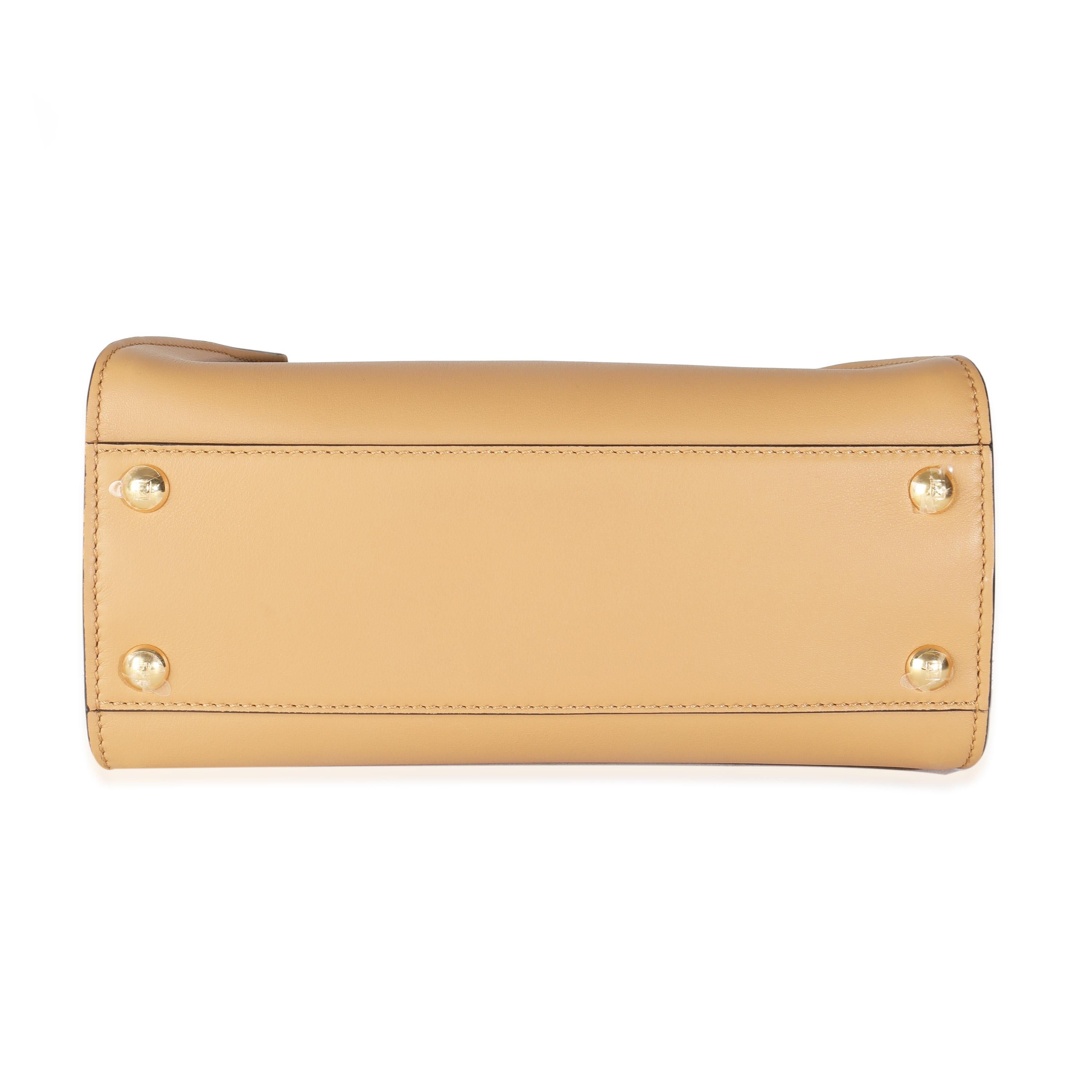 Fendi Miele Scuro Nappa Petite Peekaboo I SEE U Satchel in vendita 2
