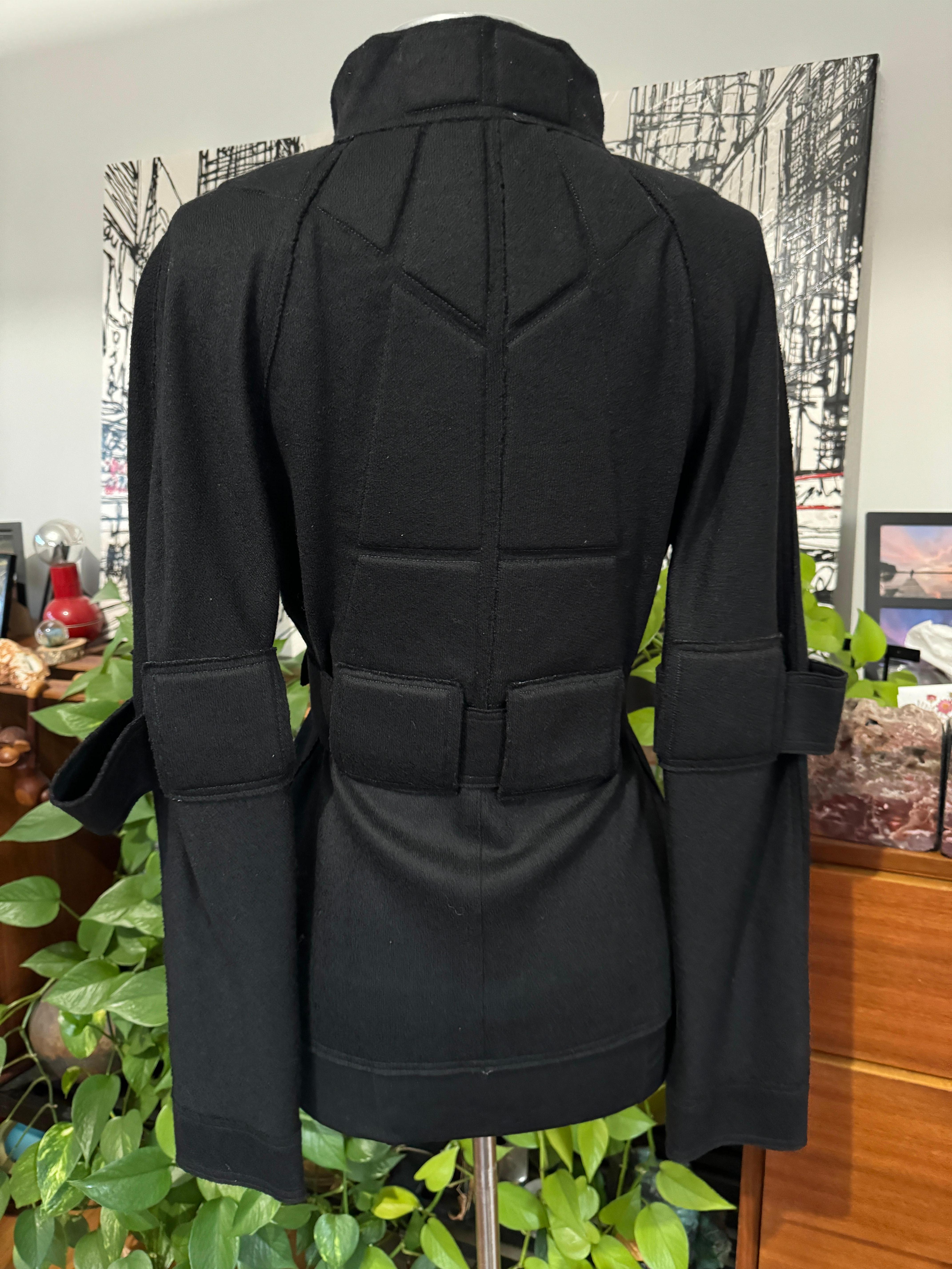 Fendi Military Quilted Space age Black Jacket For Sale 9
