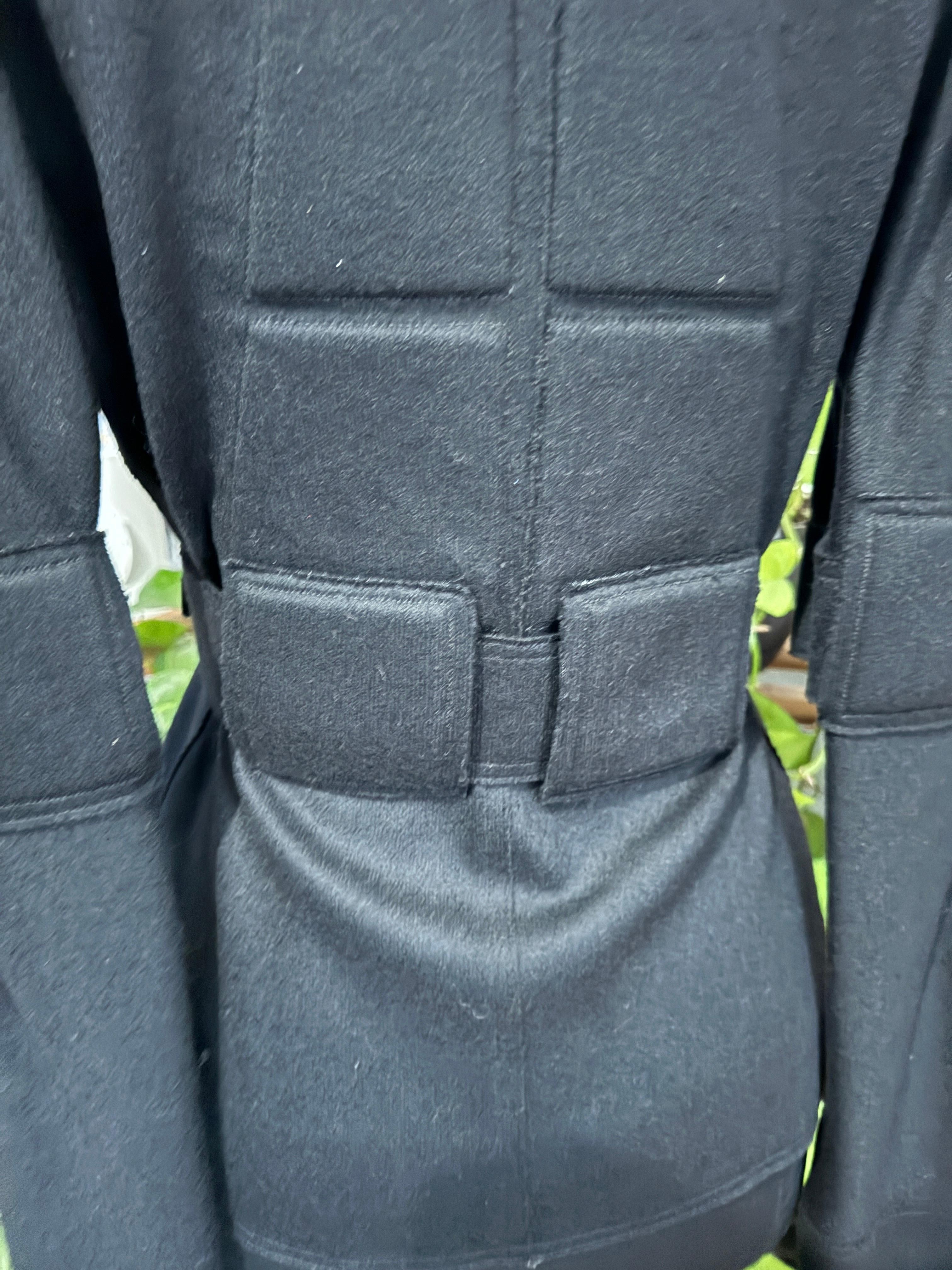 Fendi Military Quilted Space age Black Jacket For Sale 10
