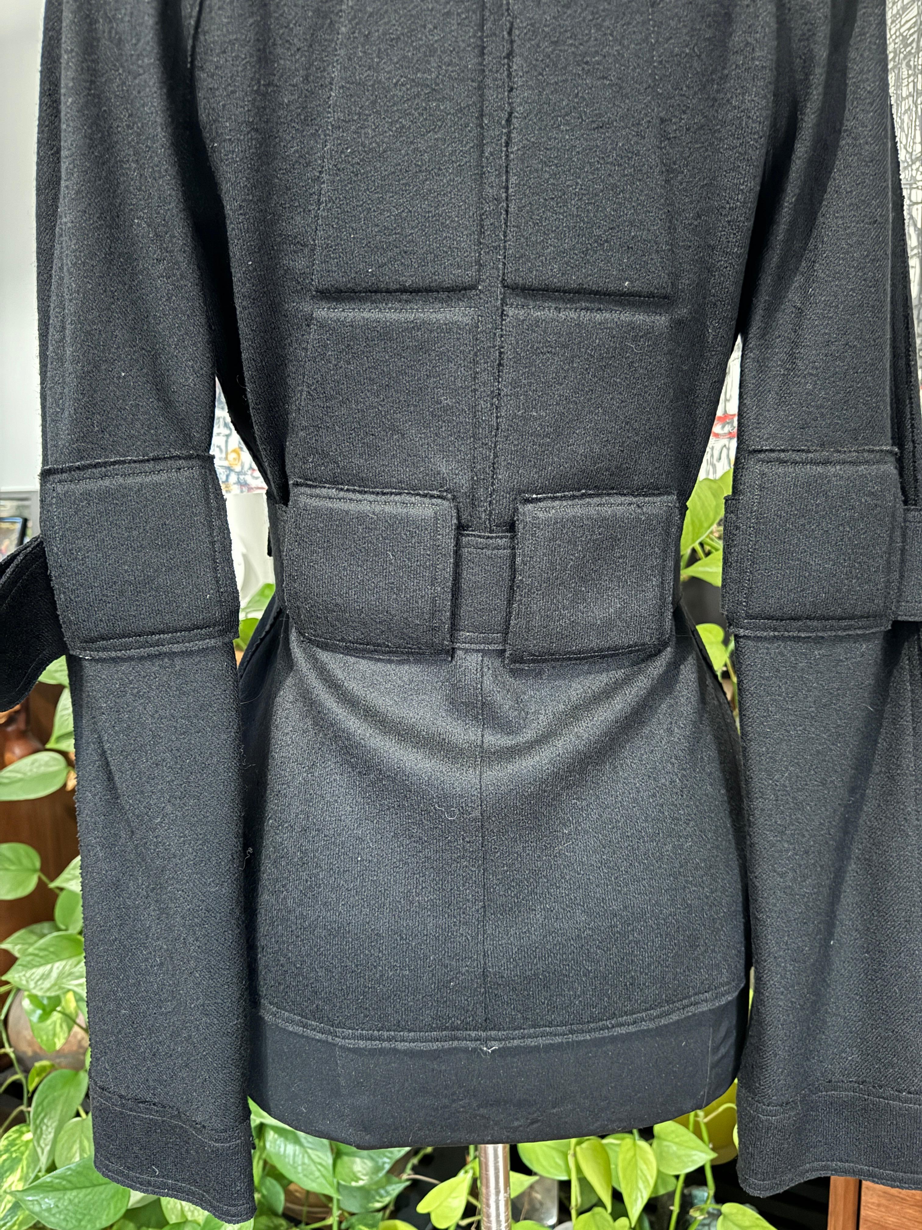 Fendi Military Quilted Space age Black Jacket For Sale 11