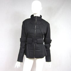 Fendi Military Quilted Space age Black Jacket