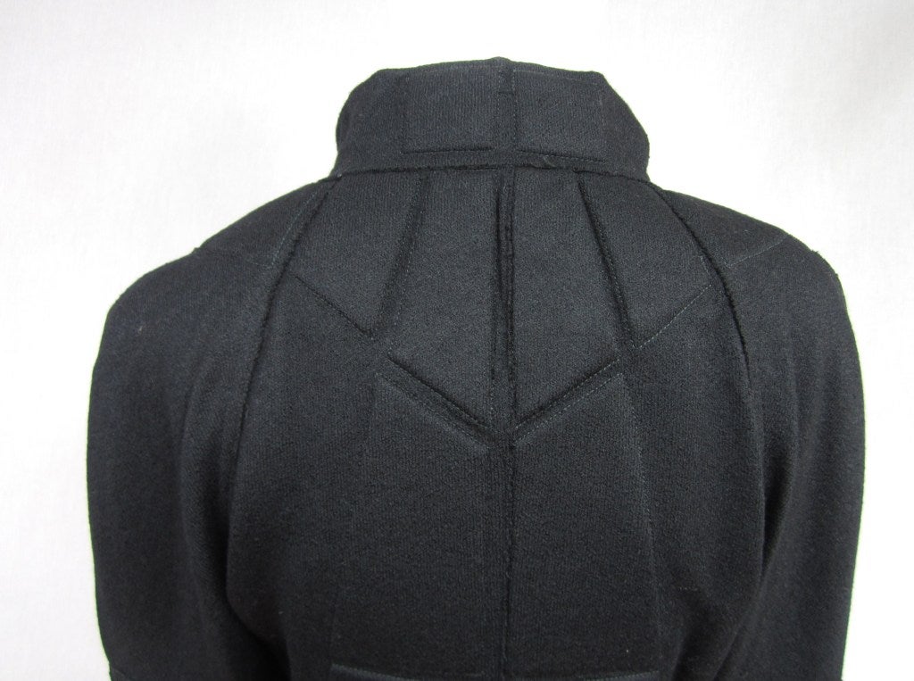  Fendi Military gesteppte schwarze Space Age-Jacke im Angebot 3