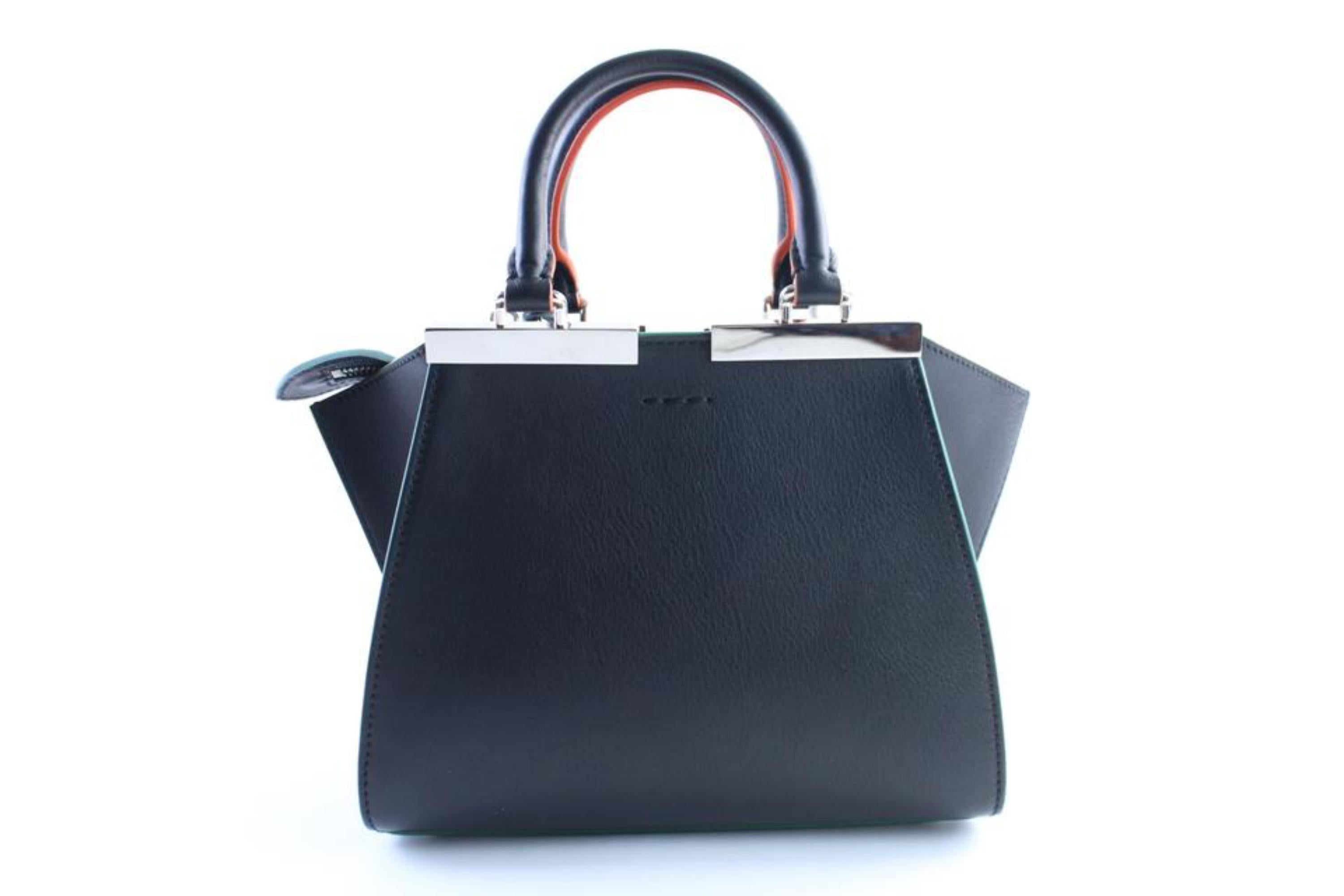 Fendi Mini 3jours Fur Pompoms 2way 4lr0501 Black Leather Cross Body Bag For Sale 4