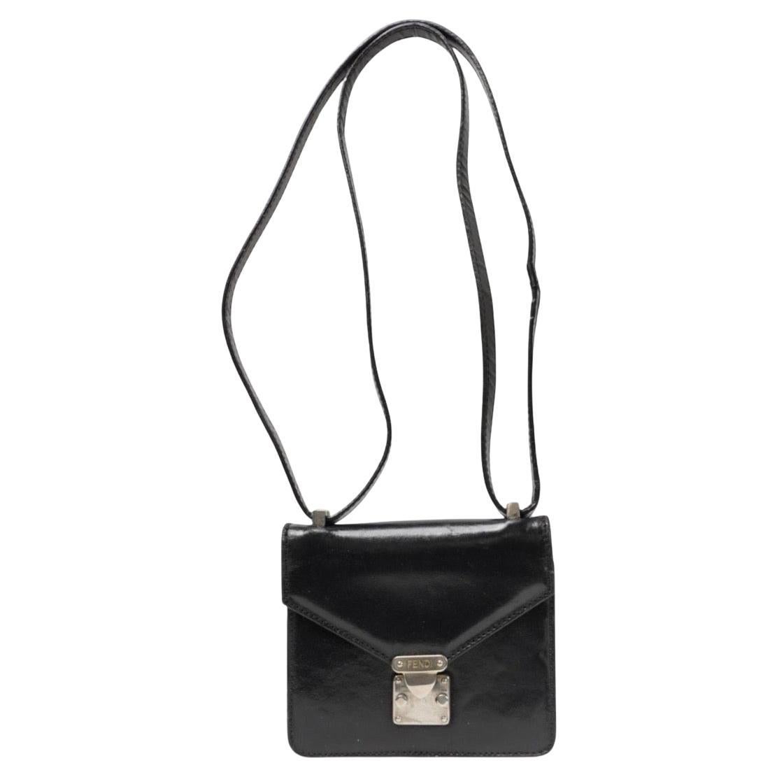Fendi Mini Bag Sqaure Vintage Nera en vente