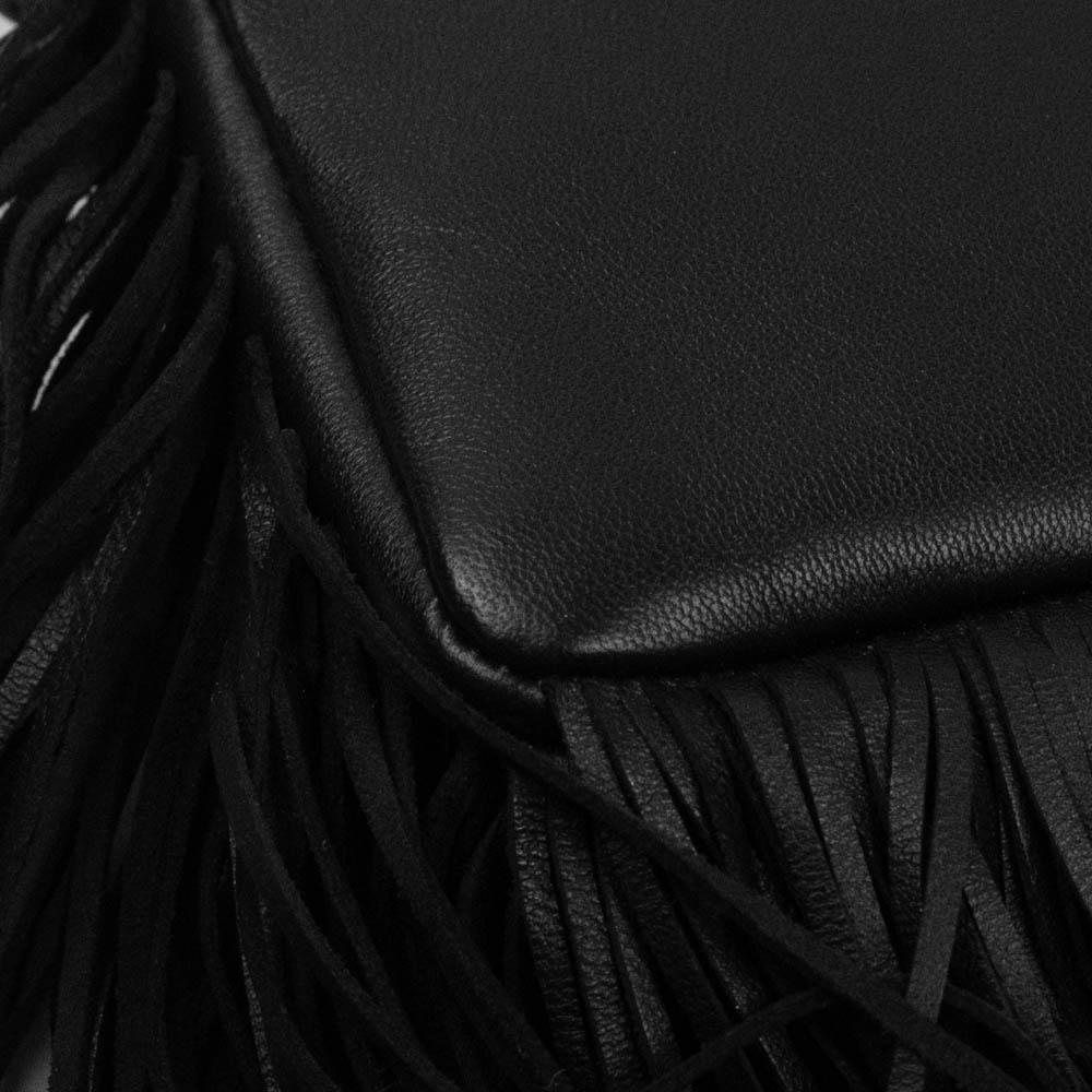 FENDI mini baguette Shoulder bag in Black Leather For Sale 5