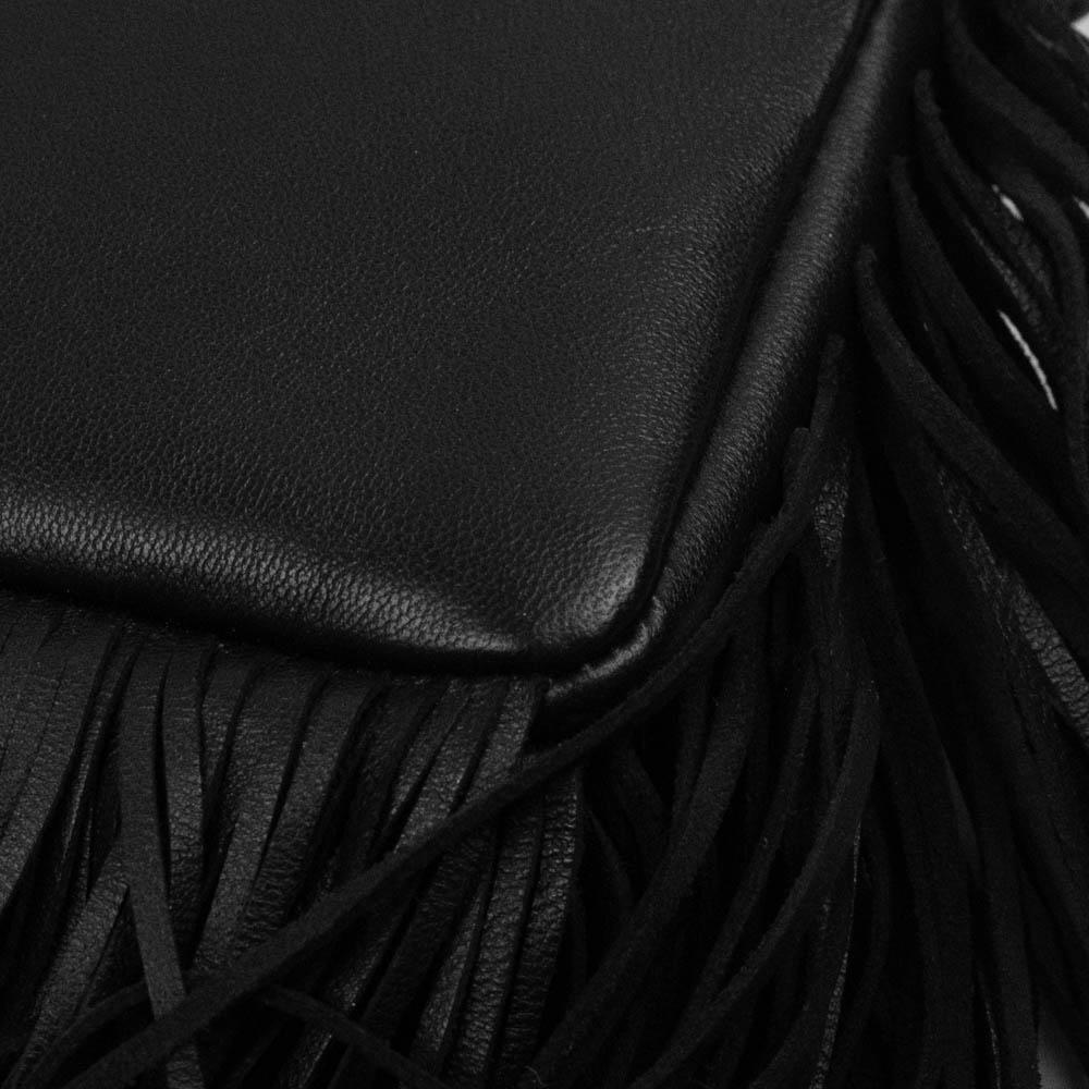 FENDI mini baguette Shoulder bag in Black Leather For Sale 6