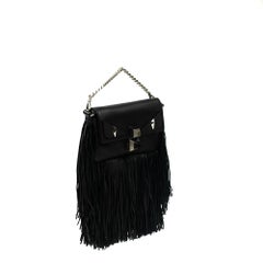 FENDI mini baguette Shoulder bag in Black Leather
