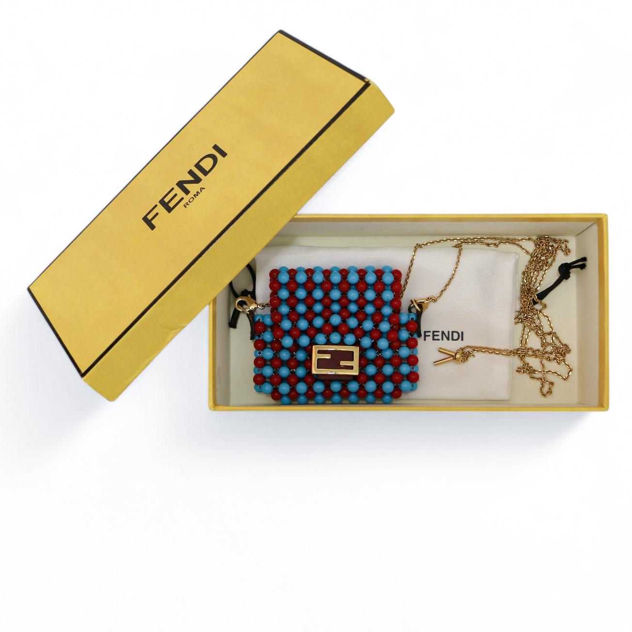 Black Fendi mini case for Airpods
