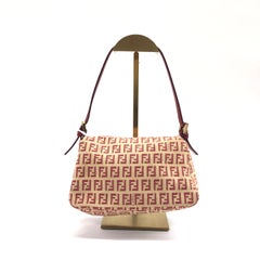Fendi Mini Mamma Baguette Red Zucchino Print Shoulder Bag
