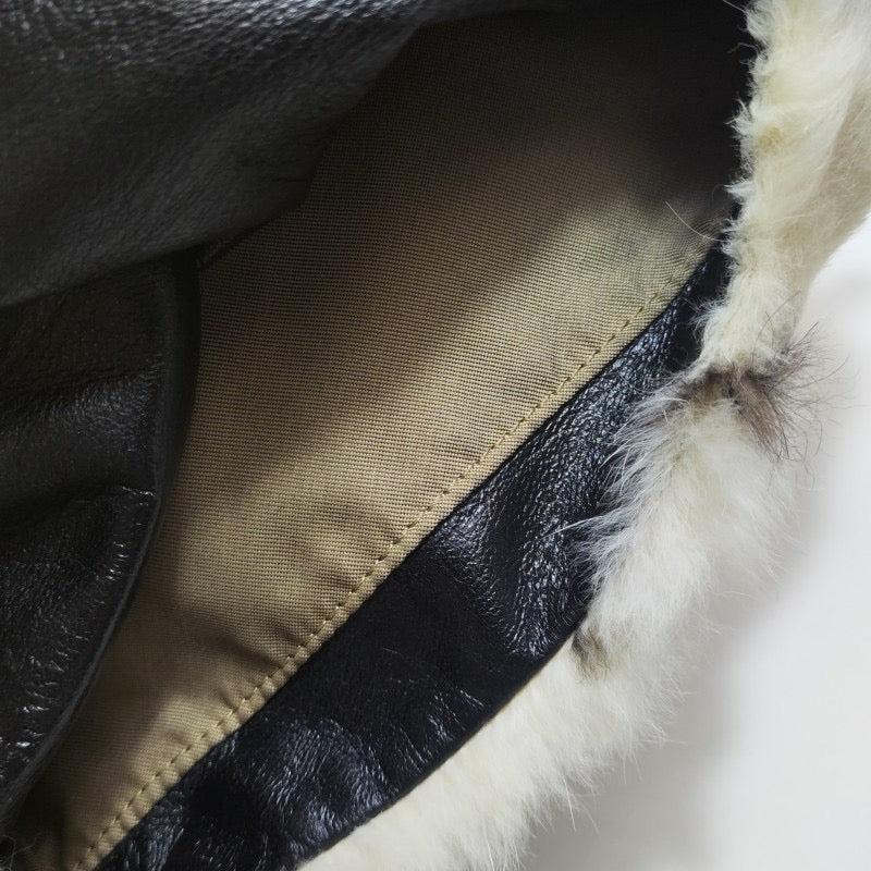 Fendi Mini Mamma Baguette White Rabbit Fur Shoulder Bag For Sale 6