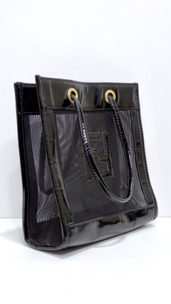 Fendi Mini Mesh Logo Top-Handle Tote Bag