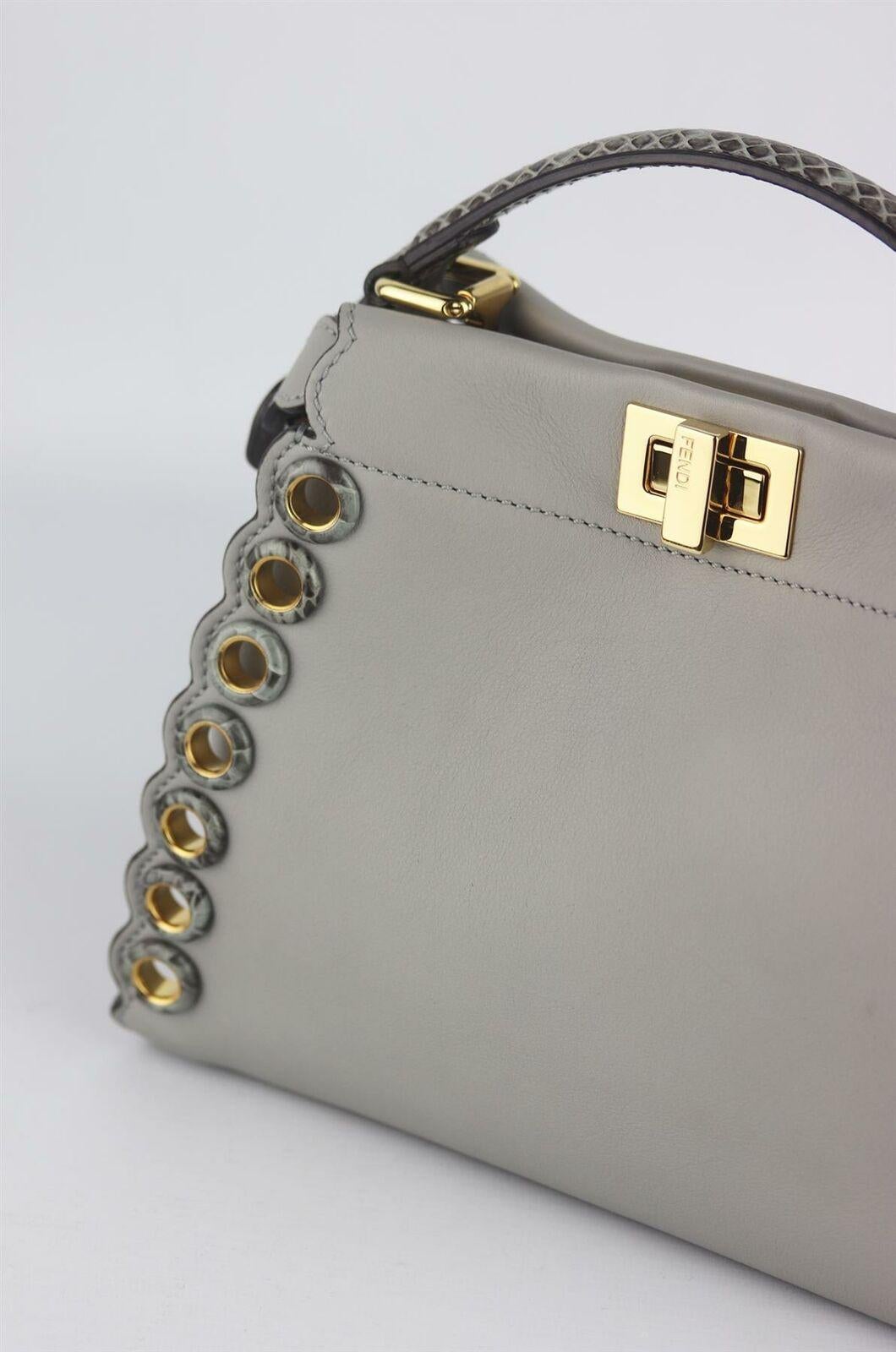 fendi peekaboo python bag