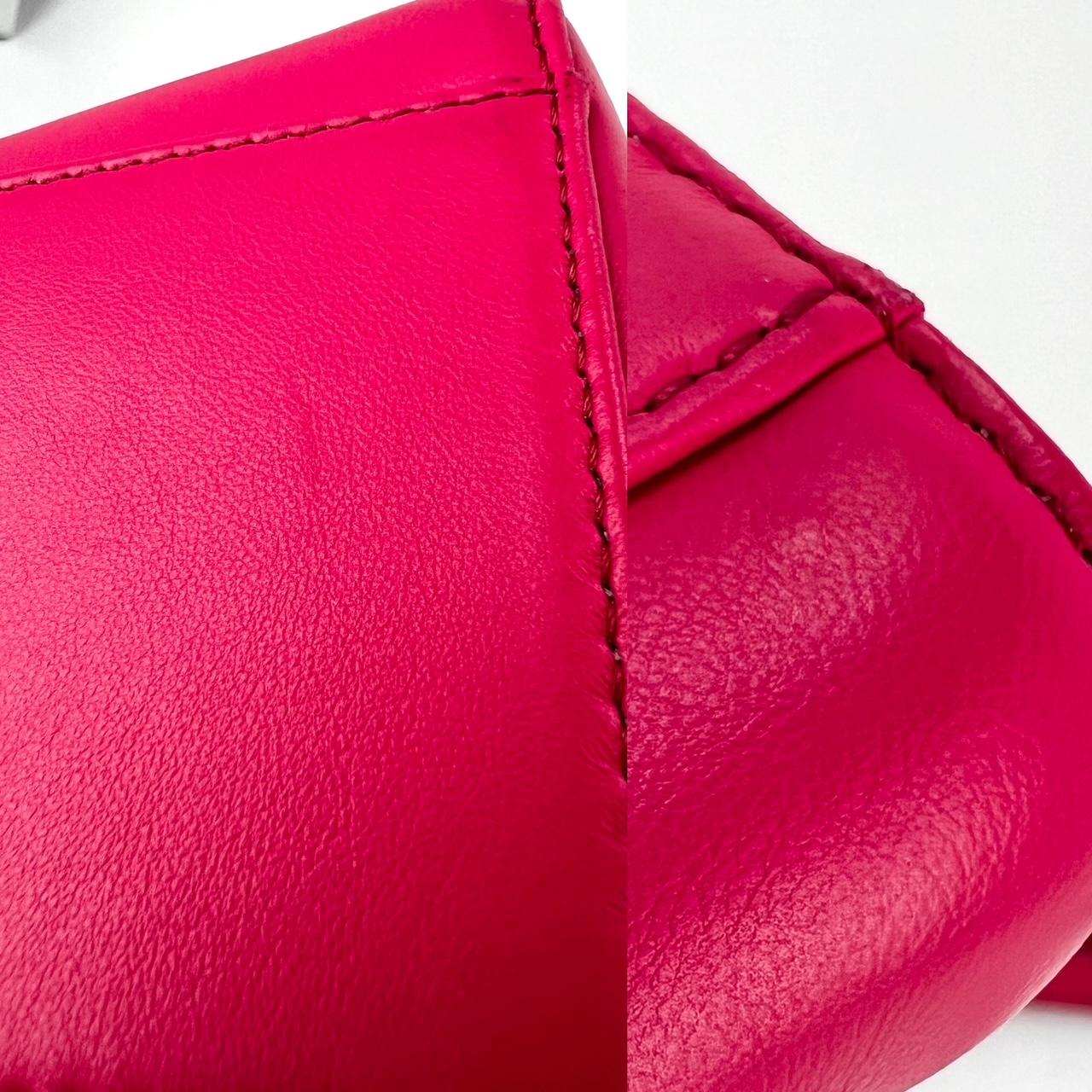 Fendi Mini Peekaboo Pink Leather Hand Shoulder Bag In Excellent Condition For Sale In Freehold, NJ