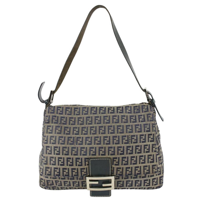 Fendi Mini Zucca Navy Blue Zucchino Canvas Mama Forever Bag 1130f12 For  Sale at 1stDibs | fendi cookie, fendi mama forever, fendi mama zucca